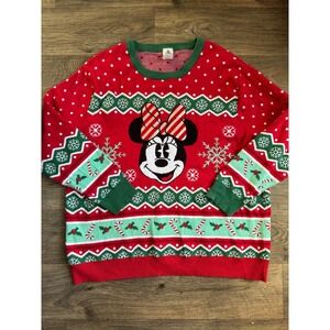 Disney Minnie Mouse Christmas Holiday Sweater Womens Plus‎ Size 4XL